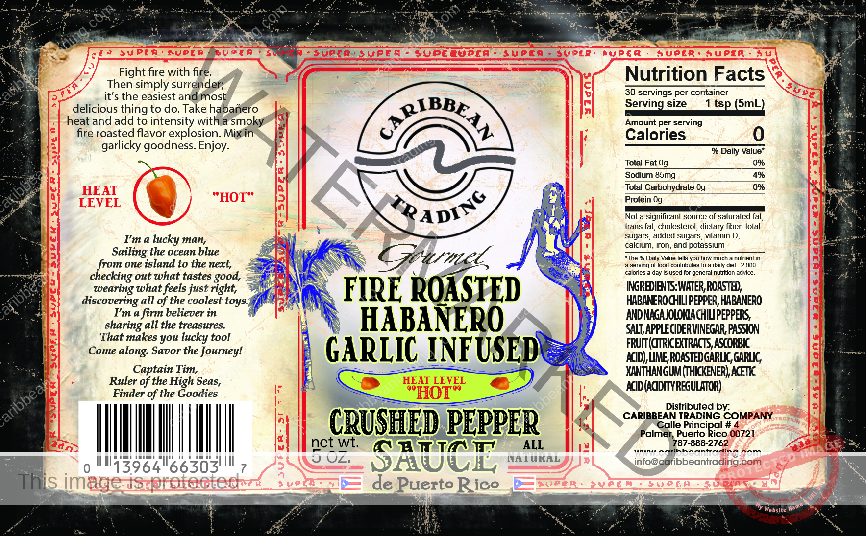 Fire Roasted Habañero Garlic Infused Crushed Pepper Sauce - Image 2