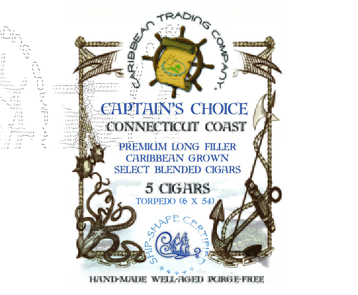 Captain's Choice Connecticut Shade Robusto Cigar (5 x 50) 5 Pack - Image 7