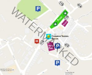 directions to Caribbean Trading Rincon Map