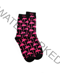 Tropical Socks Pink Palms