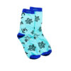Tropical Socks Blue Taino Symbols