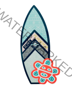 Mini Stickers Taino Surf Board Rincon