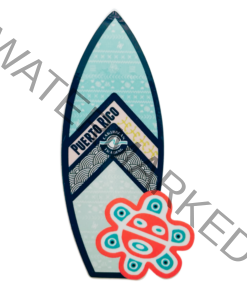 Mini Stickers Taino Surf Board Puerto Rico