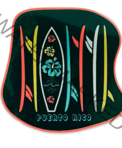 Mini Sticker Surf Board Puerto Rico