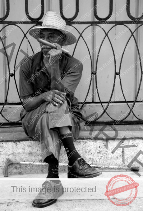 man with cuban cigar
